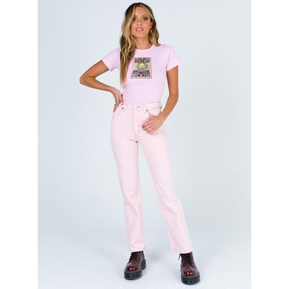 Rolla's Original Straight High Rise Jeans 80s Pink sz 26